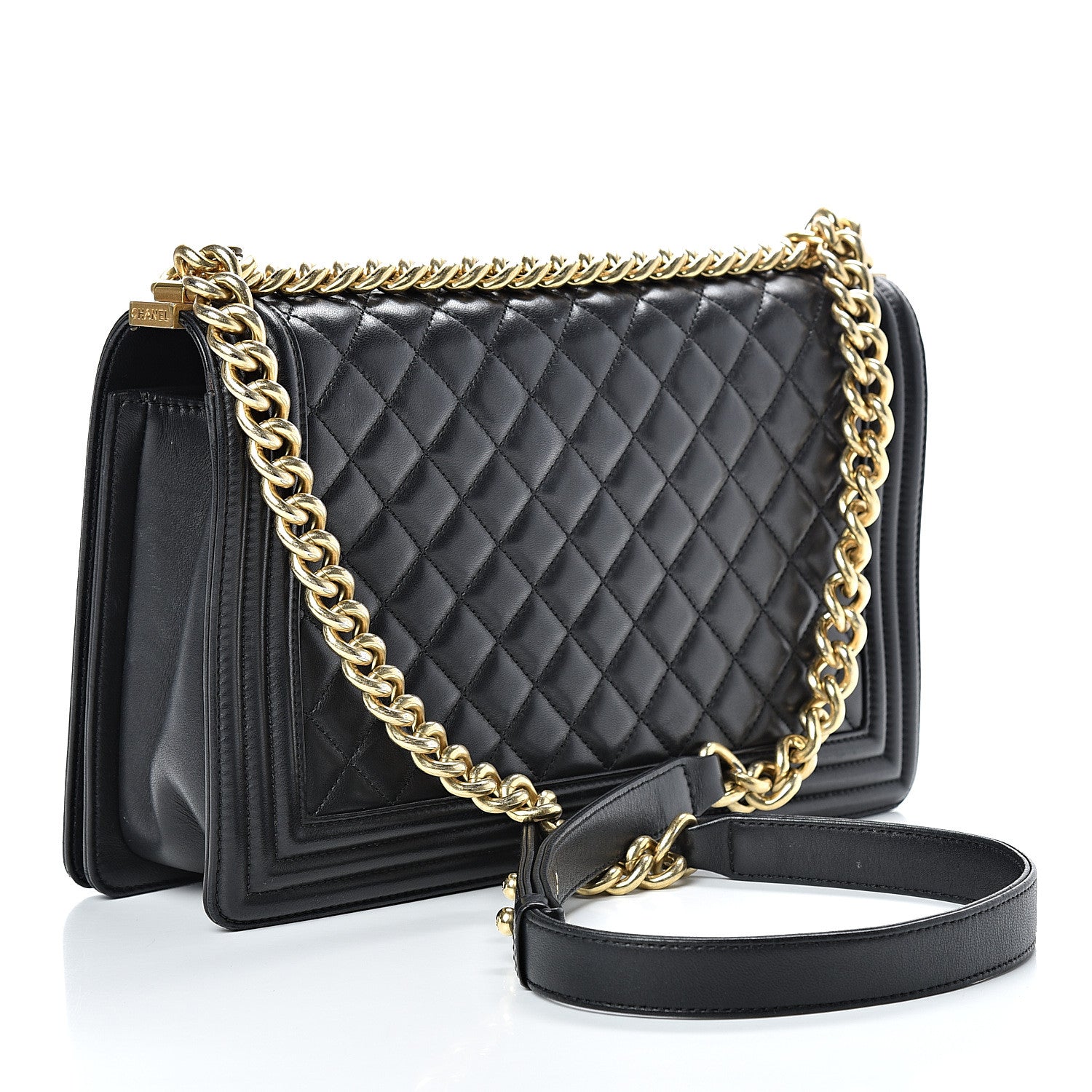 Chanel Lambskin Quilted New Medium Boy Flap Black 2 of 19
