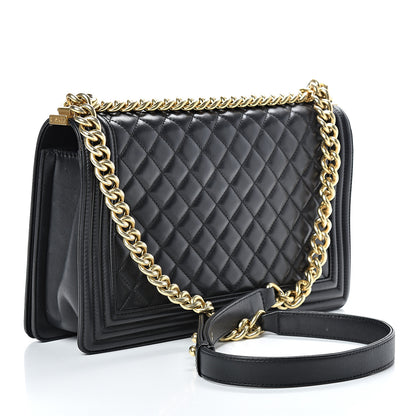 Chanel Lambskin Quilted New Medium Boy Flap Black 2 of 19