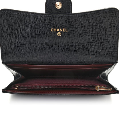 Chanel Caviar Quilted Medium Gusset Flap Wallet Black 4 of 4
