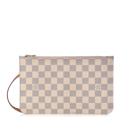Louis Vuitton Damier Azur Neverfull MM GM Pochette Rose Ballerine 1 of 9