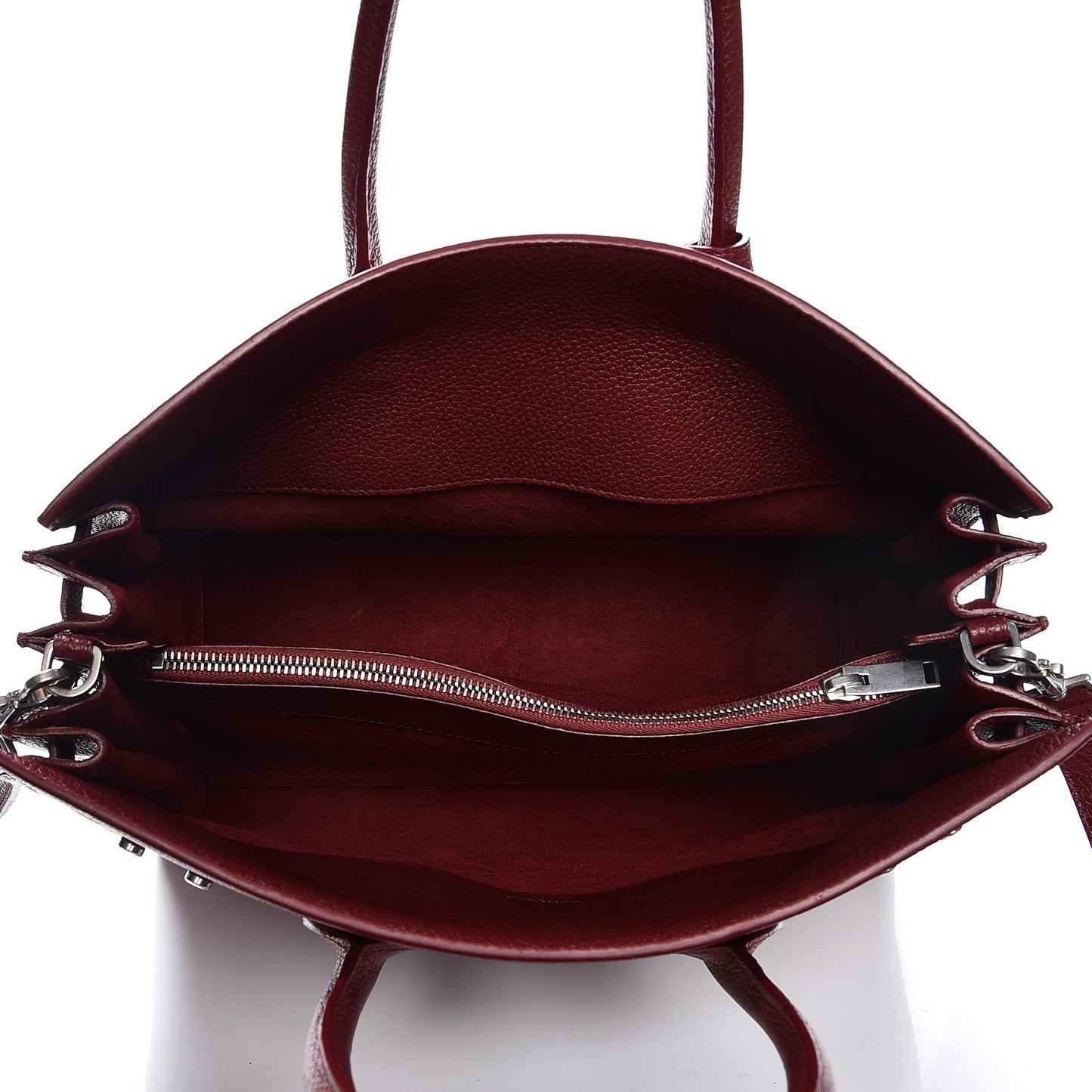 Grained Calfskin Small Supple Sac De Jour Dark Pallisandre