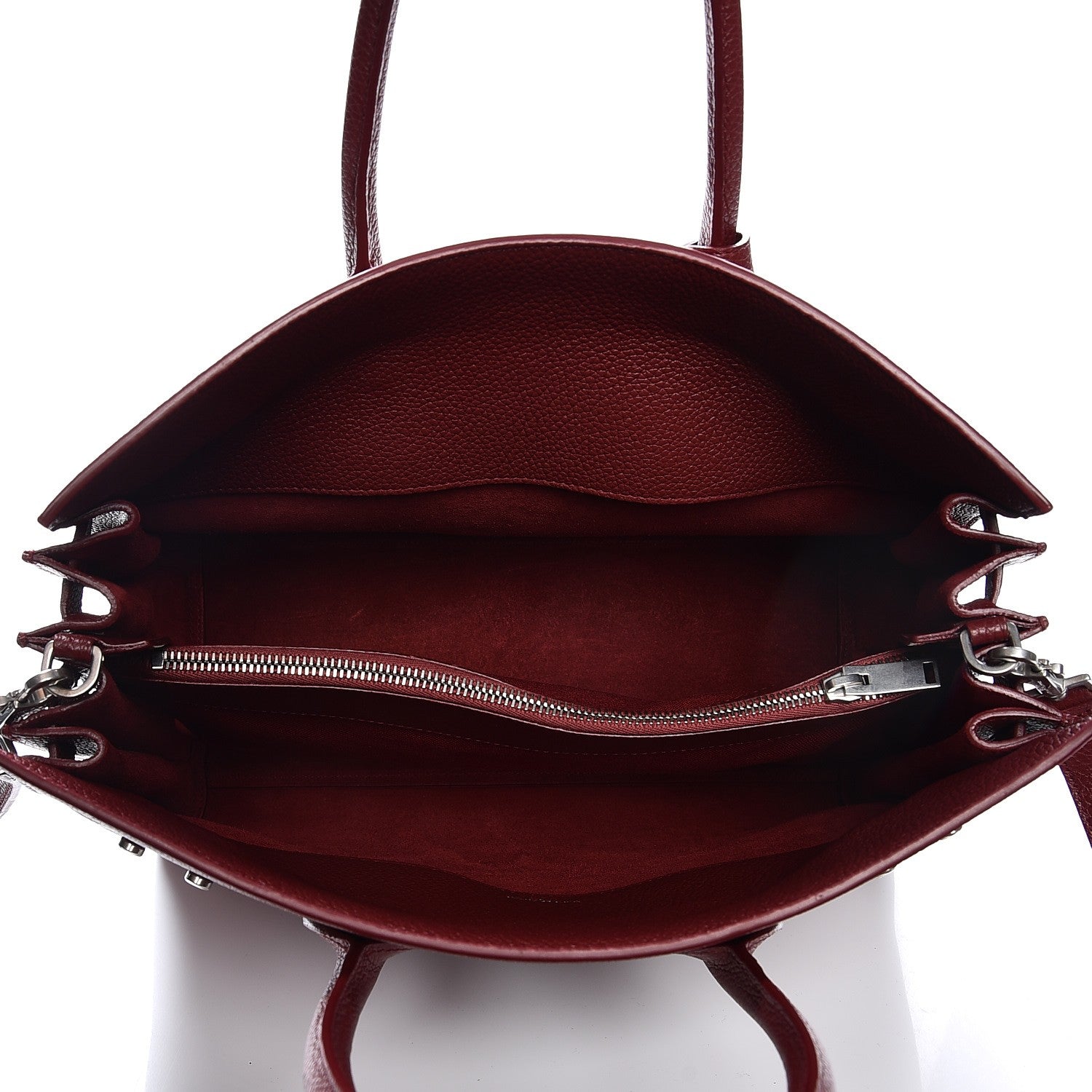 Saint Laurent Grained Calfskin Small Supple Sac De Jour Dark Pallisandre 6 of 11