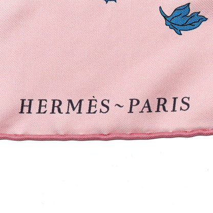 Hermes Silk Twill Robe Legere Scarf 90 Rose Hortensia Bleu 2 of 6