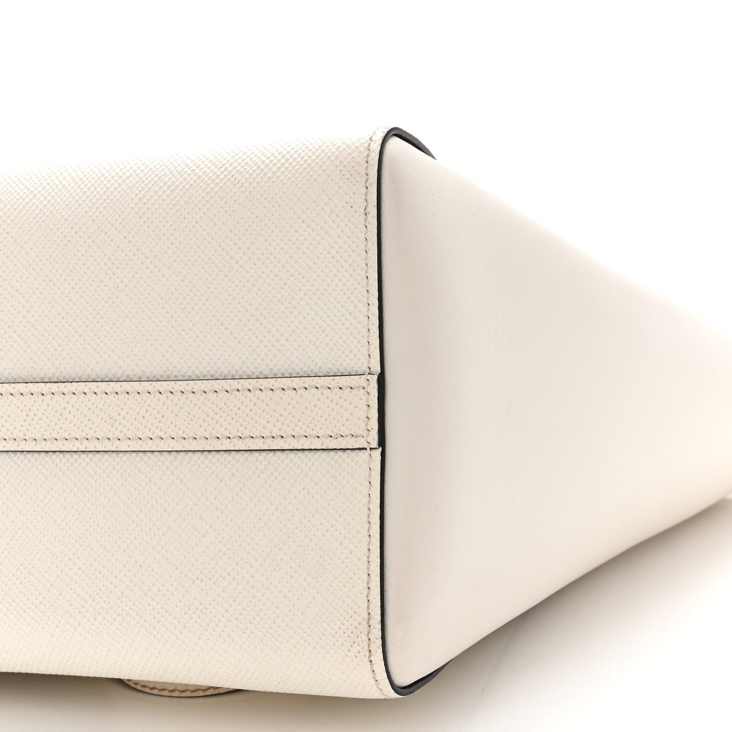 Saffiano Cuir City Calf Monochrome Shopping Tote White