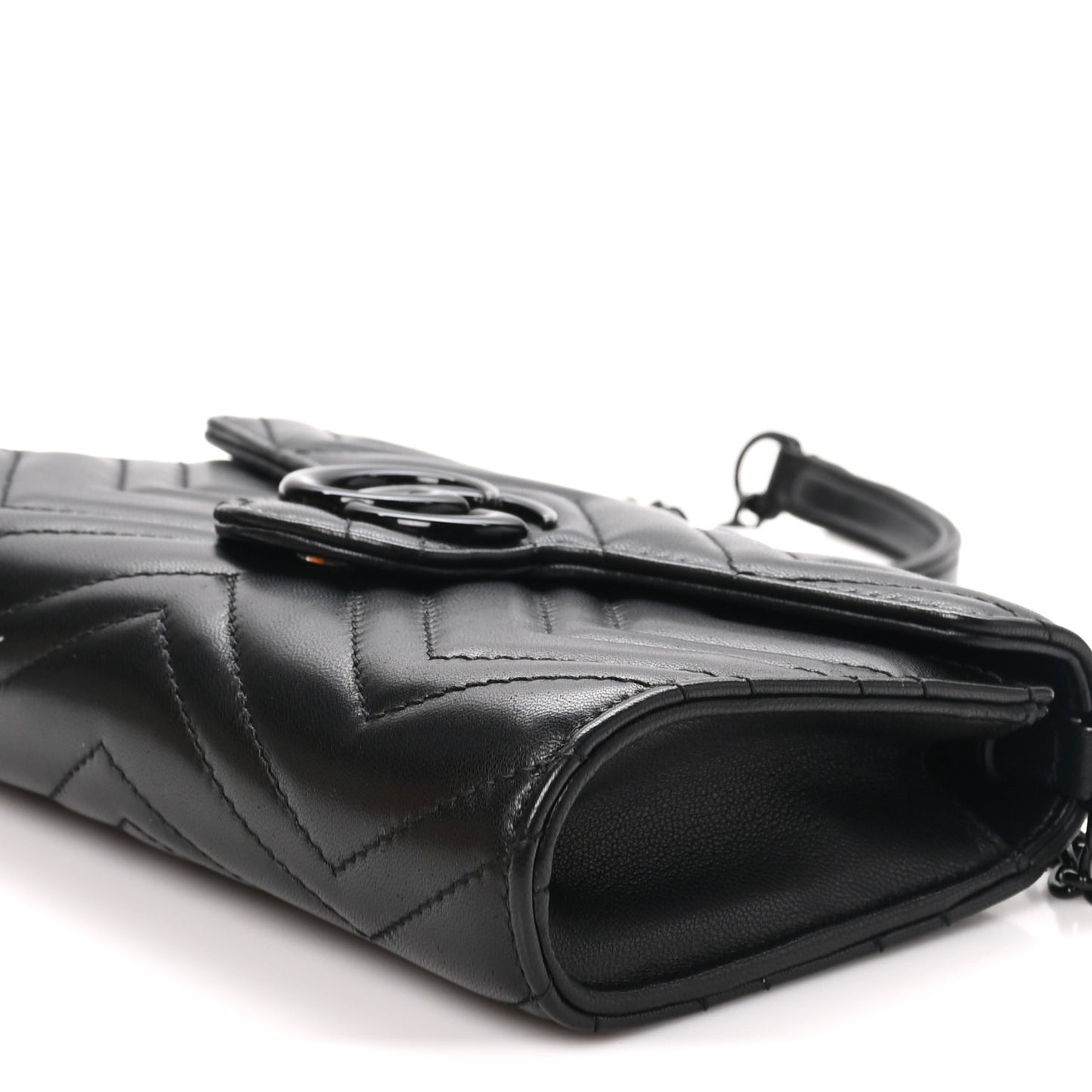Nappa Matelasse Monochrome GG Marmont Wallet On Chain Black