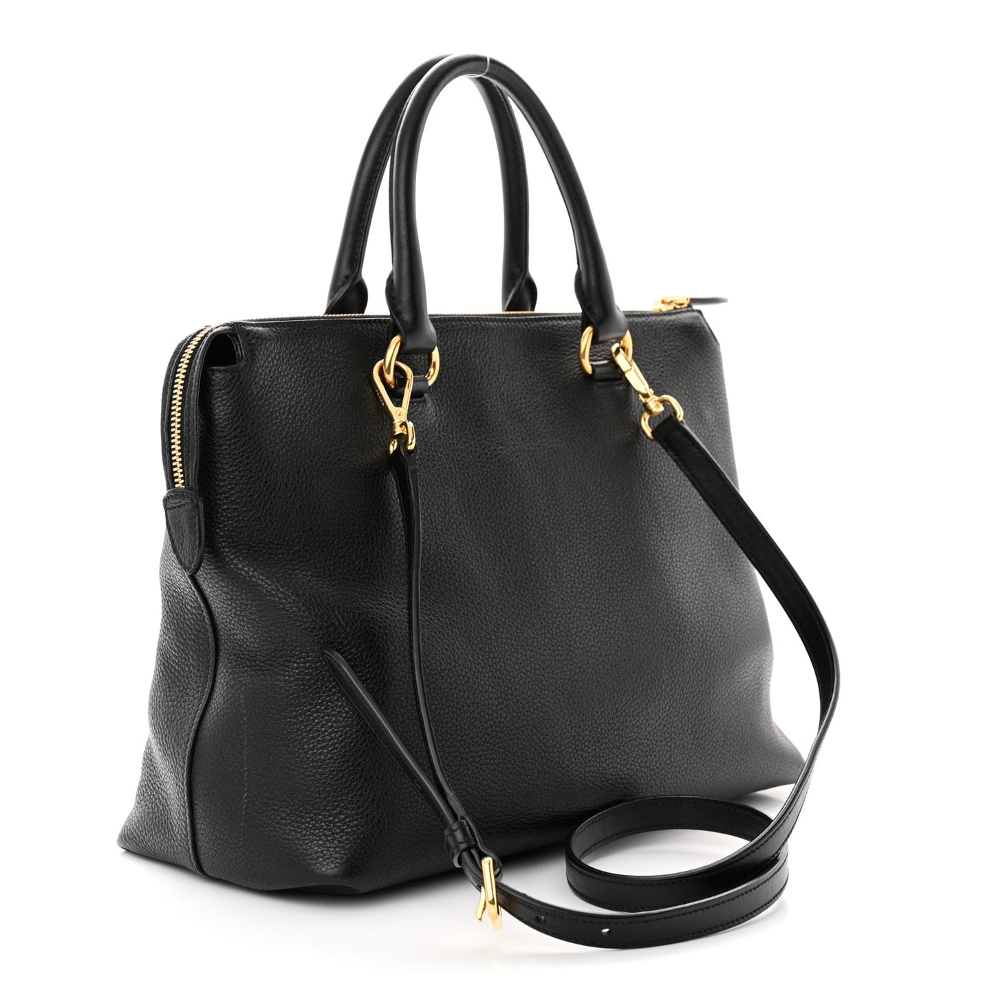 Vitello Daino Boxy Tote Black
