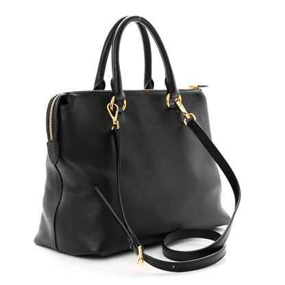 Prada Vitello Daino Boxy Tote Black 3 of 12