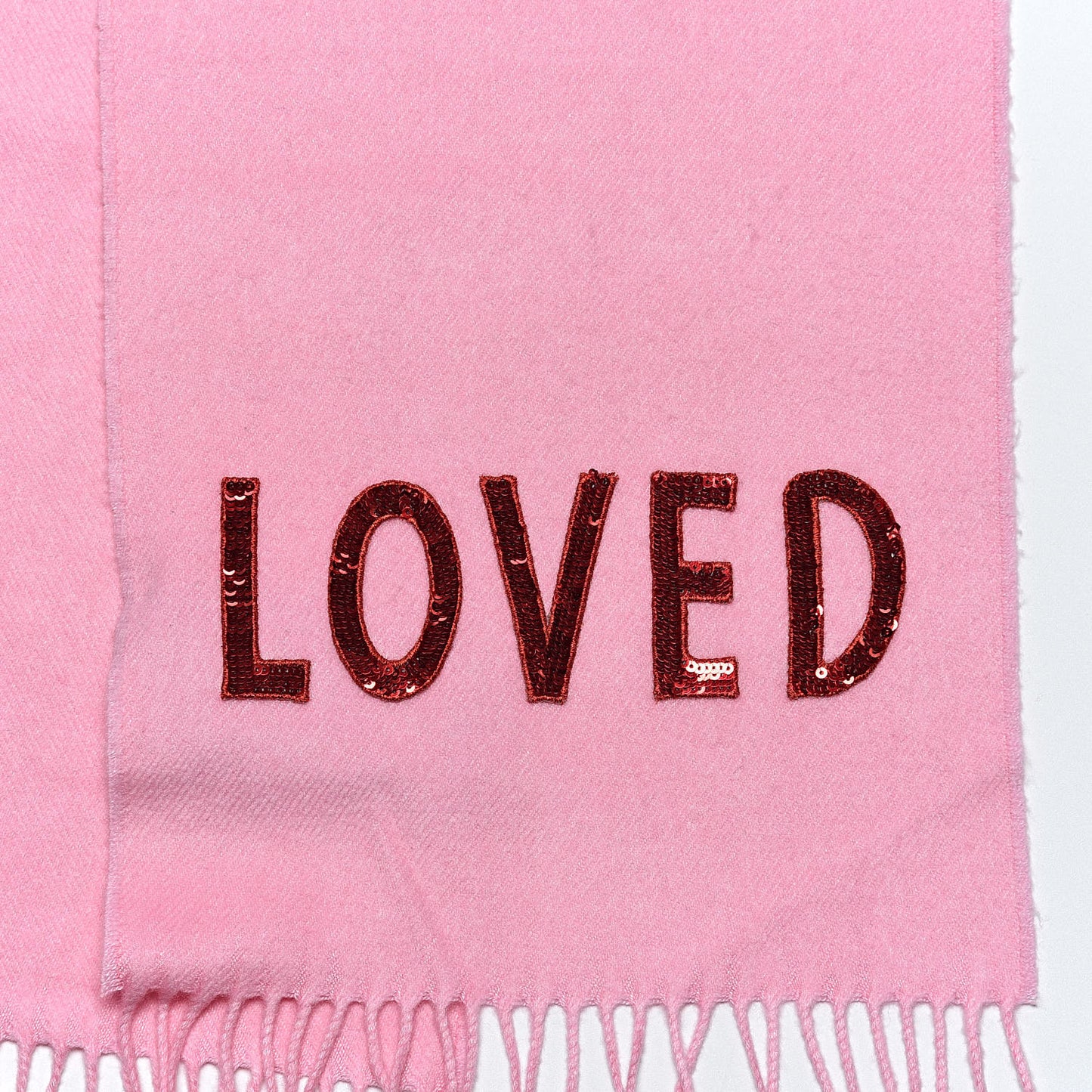 Silk Cashmere Sequins Lovesh Scarf Roseate