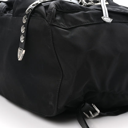 Prada Nylon New Vela Studded Backpack Black 9 of 9