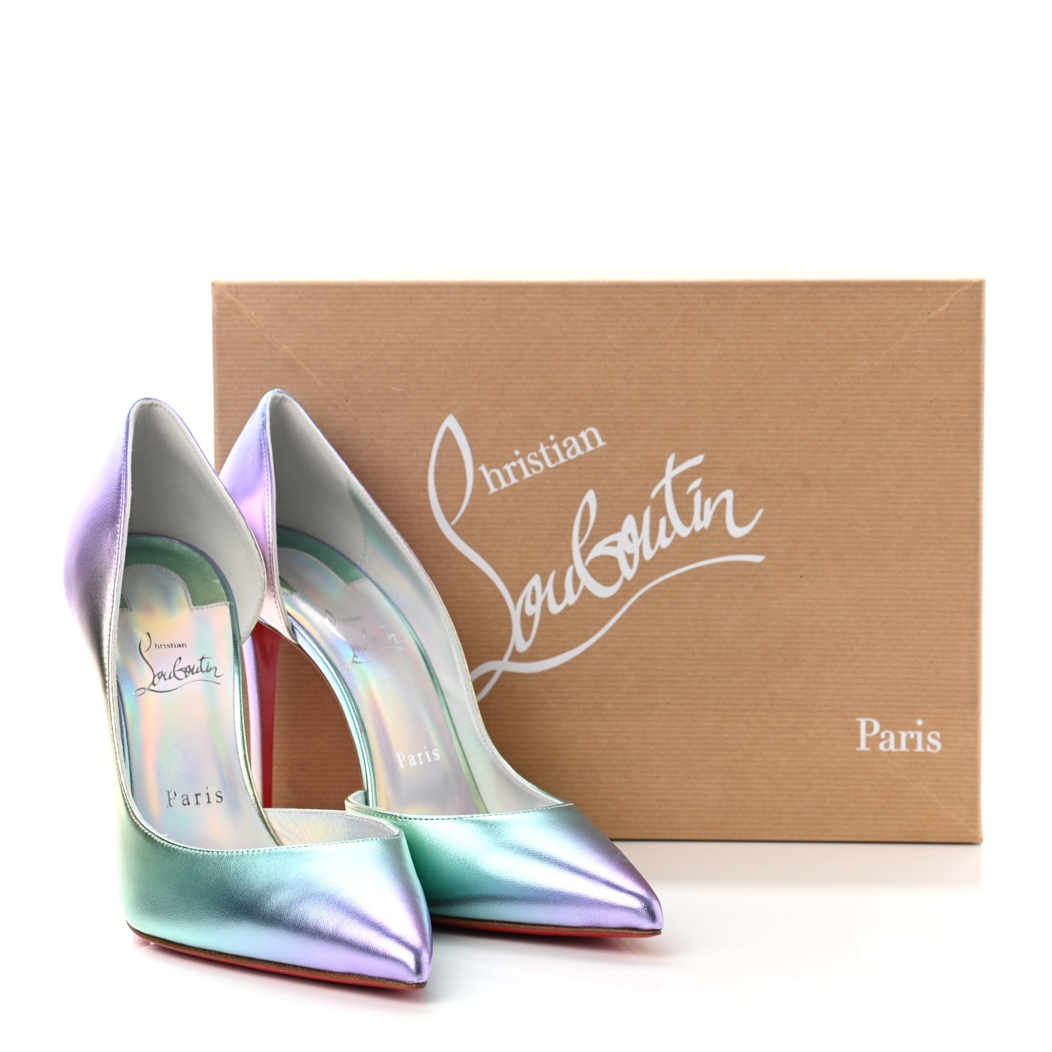 Christian Louboutin Iridescent Nappa Lam Licorne Iriza 100 Pumps 40 Multicolor 9 of 9