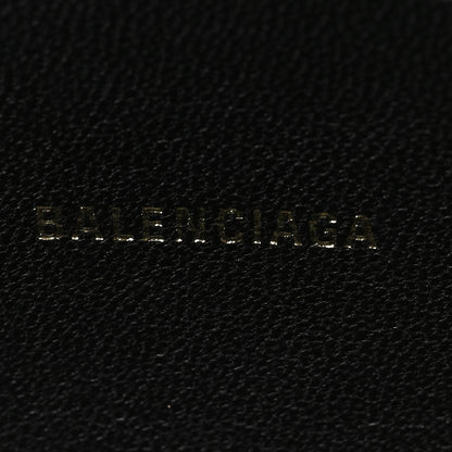 Balenciaga Signature Grained Calfskin Logo Ville Zip Pouch M Rose Bubblegum Black 6 of 7
