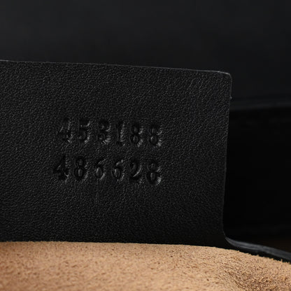 Gucci GG Supreme Monogram Calfskin Small Padlock Top Handle Bag Beige Black Cuir 7 of 10