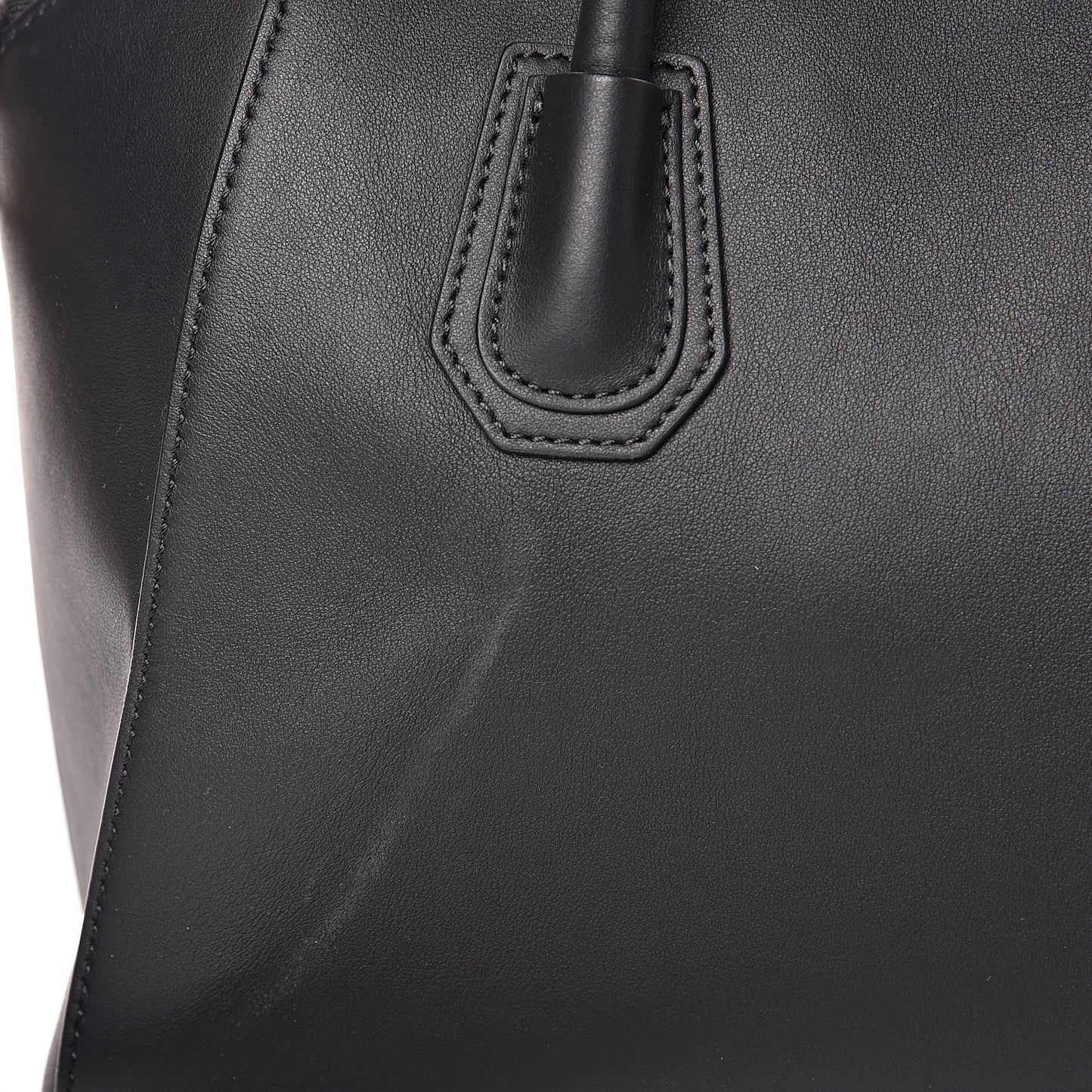 Calfskin Triangle Studded Small Antigona Black