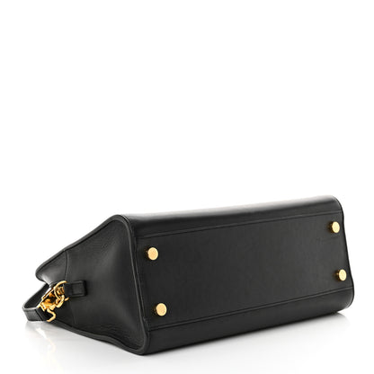 Saint Laurent Smooth Calfskin Small Monogram Cabas Black 4 of 13