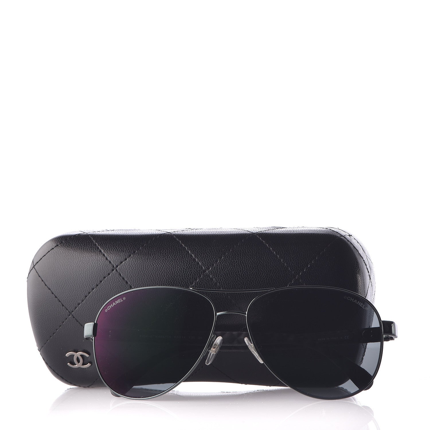Chanel Pilot Summer Aviator Sunglasses 4204-Q Black 8 of 8