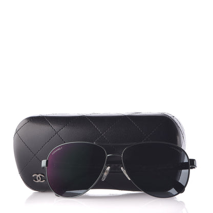 Chanel Pilot Summer Aviator Sunglasses 4204-Q Black 8 of 8