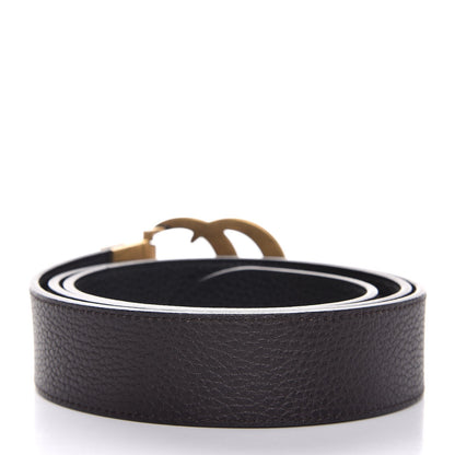 Gucci Calfskin Double G Reversible 37mm Belt 105 42 Black Cocoa 3 of 8