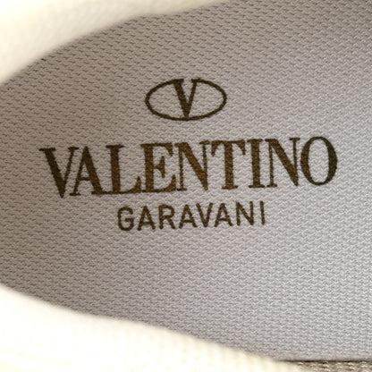 Valentino Garavani Mesh Suede Camouflage Mens Rockrunner Sneakers 42 White Grey 6 of 13