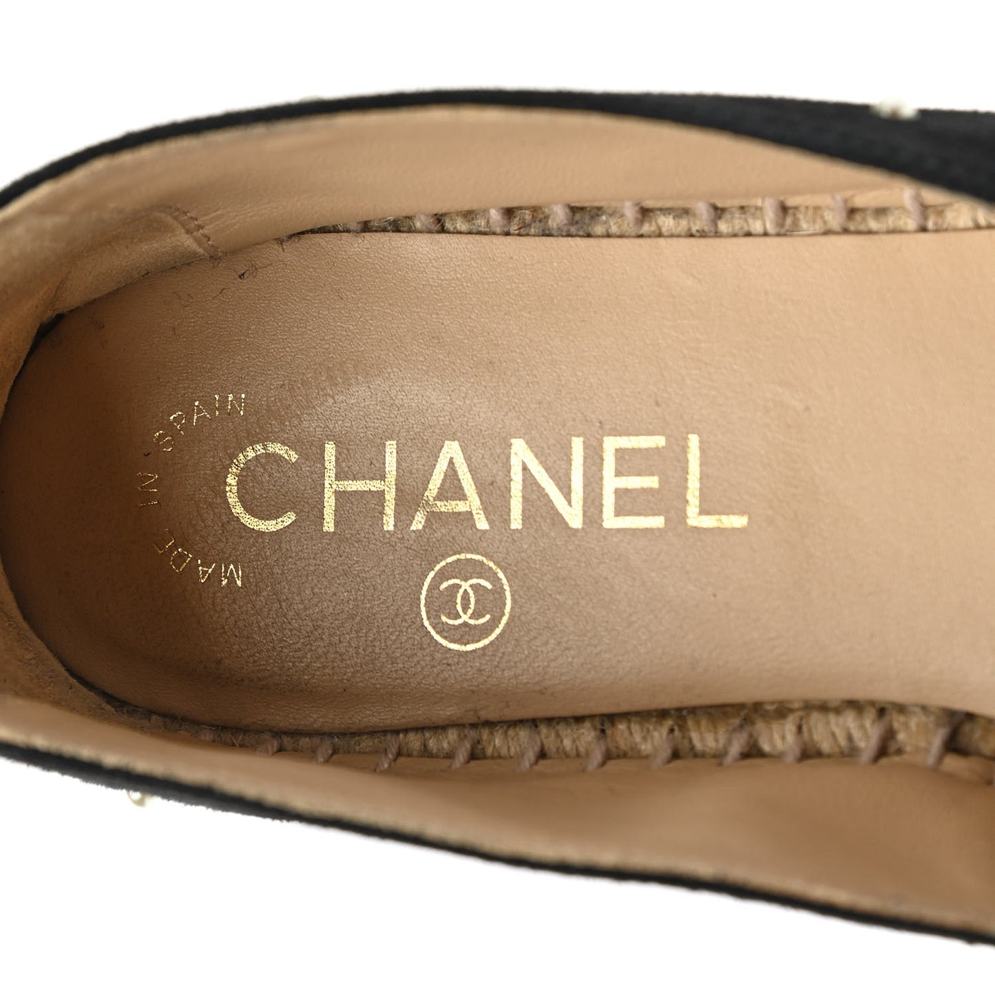 Suede Pearl CC Espadrilles 39 Black