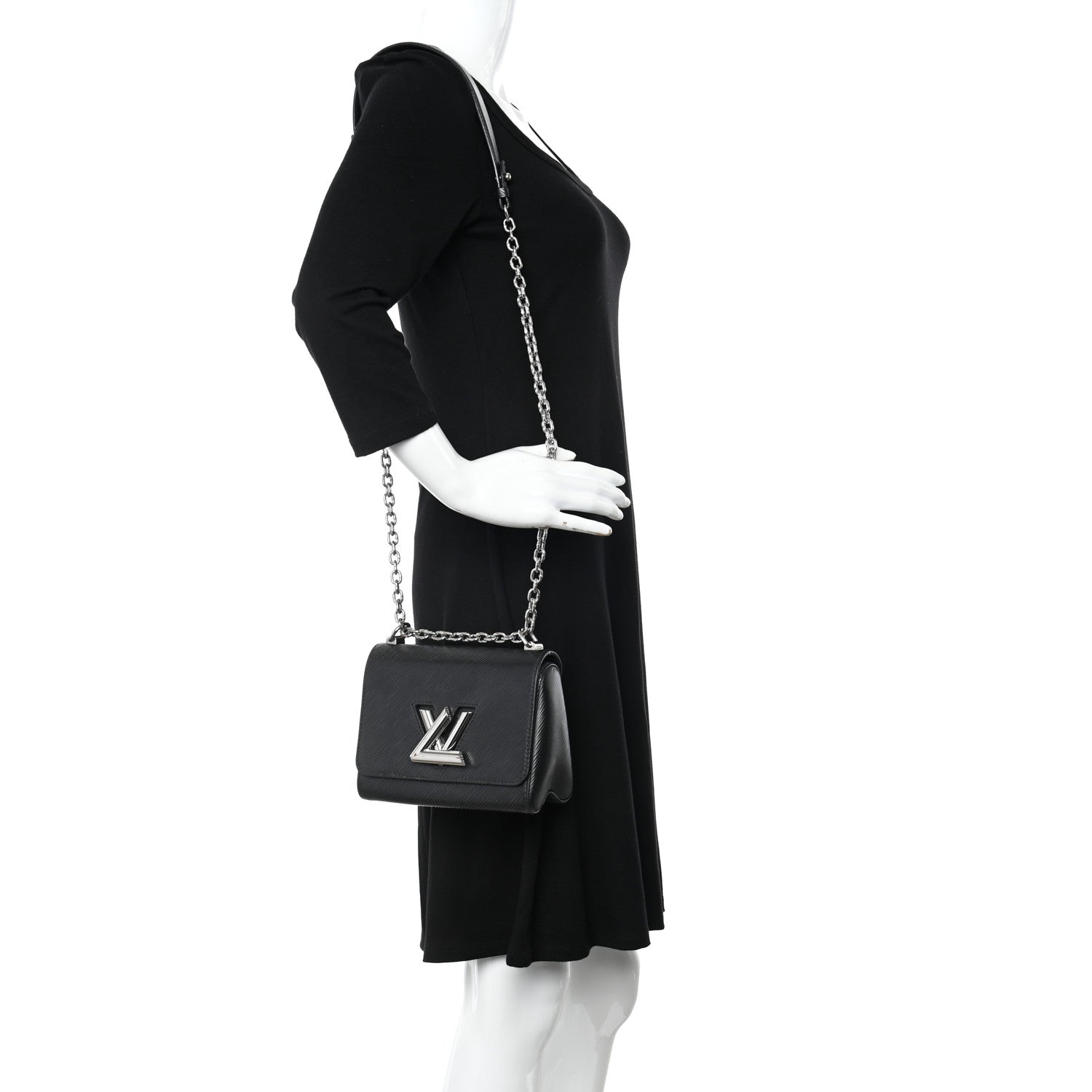 Louis Vuitton Epi Twist Shoulder Bag PM Black 2 of 14