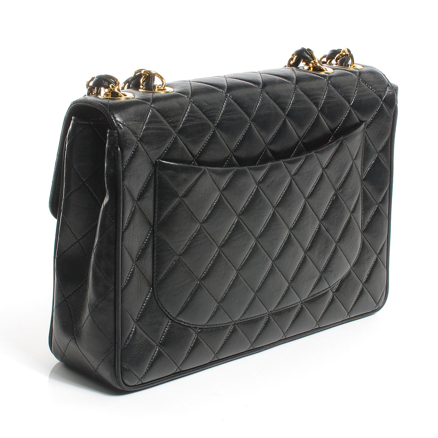 Lambskin Jumbo Flap Black