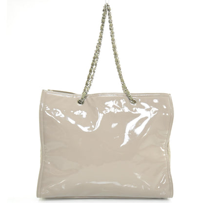 Chanel Vinyl Large Lipstick Tote Dark Beige 12P 4 of 11