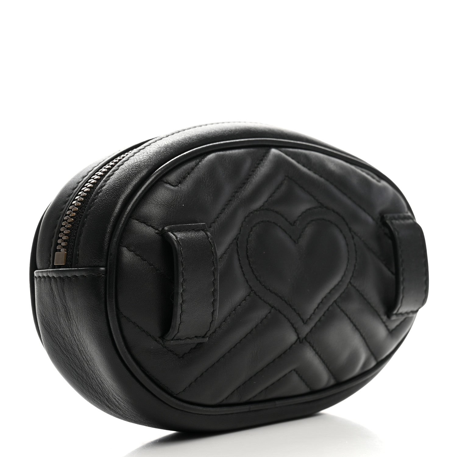 Gucci Calfskin Matelasse GG Marmont Belt Bag 95 38 Black 3 of 7