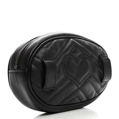 Gucci Calfskin Matelasse GG Marmont Belt Bag 95 38 Black 3 of 7