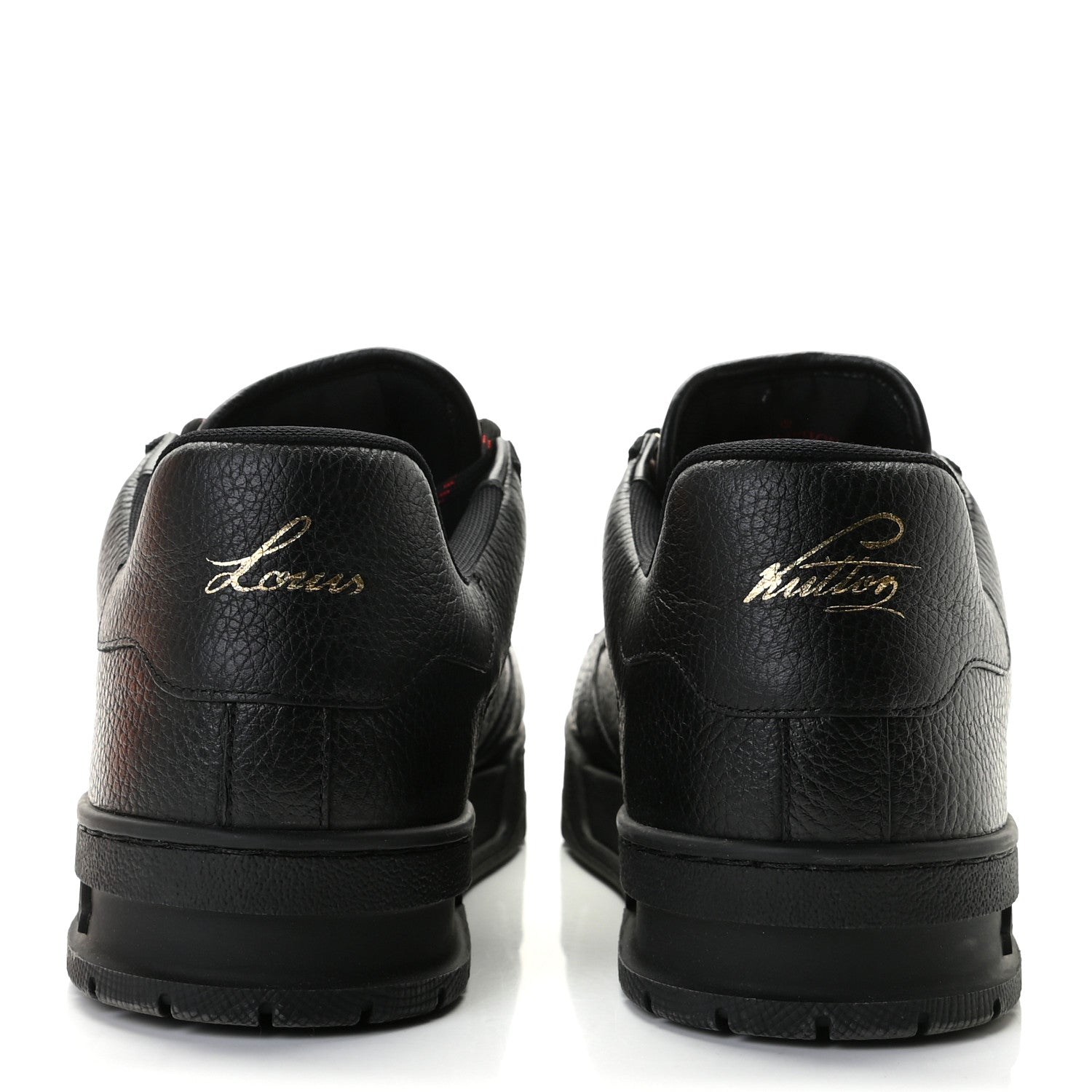 Louis Vuitton Calfskin Mens LV Trainer Sneakers 9 Black 5 of 8