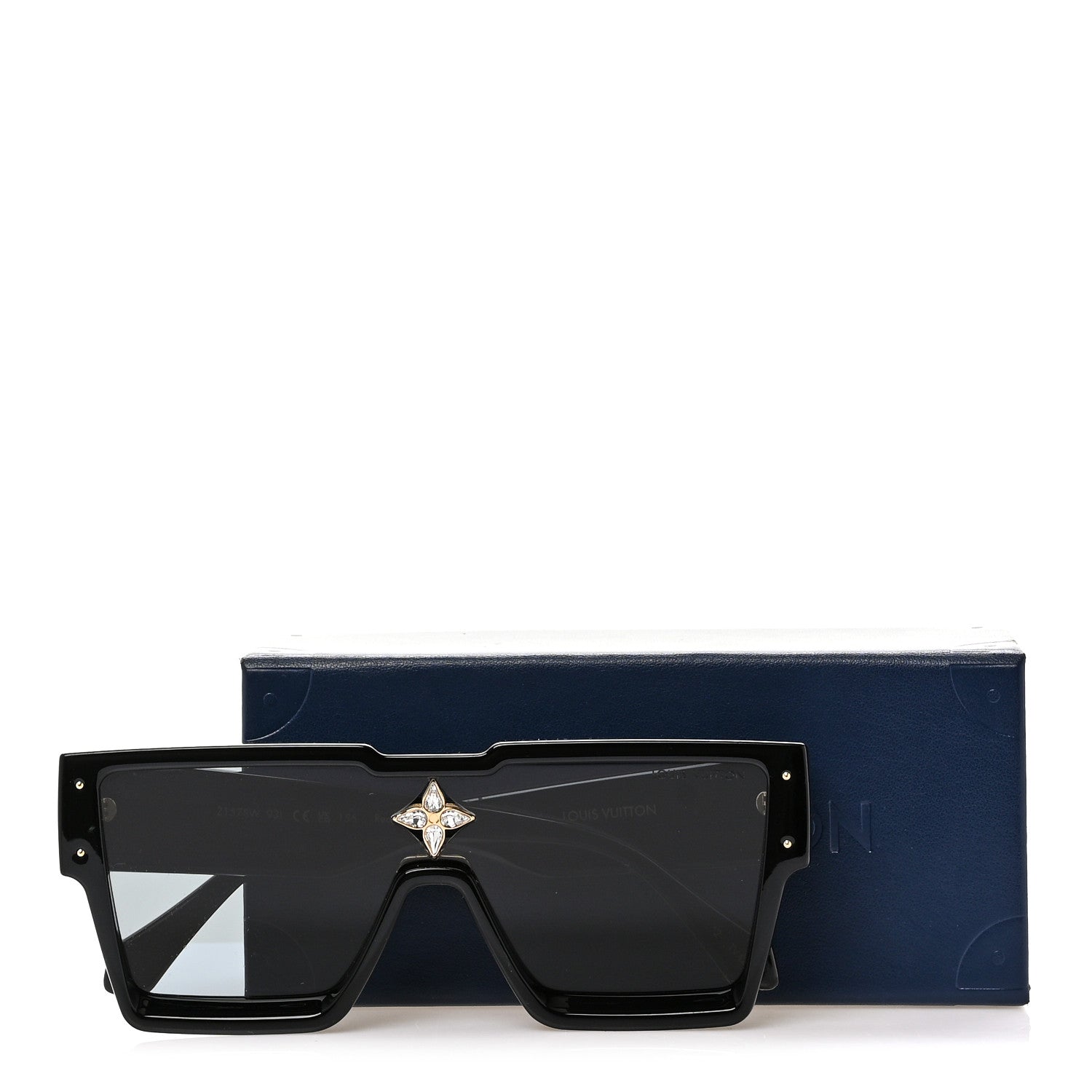 Louis Vuitton Acetate Swarovski Crystal Cyclone Sunglasses Z1578W Black 7 of 7