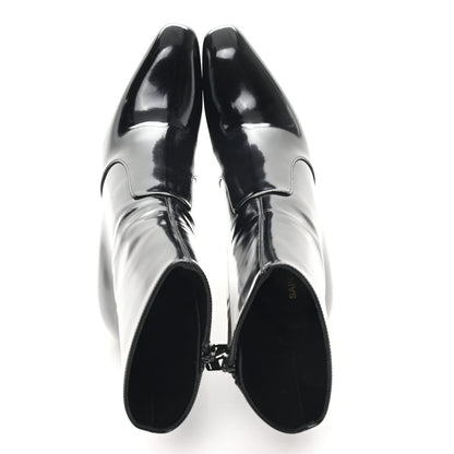 Saint Laurent Vitello Marilyn Auteuil 105 Ankle Zip Boots 38.5 Black 2 of 10