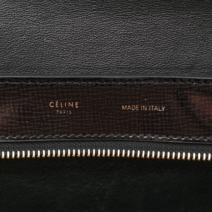 Celine Patent Suede Medium Trapeze Black 9 of 12