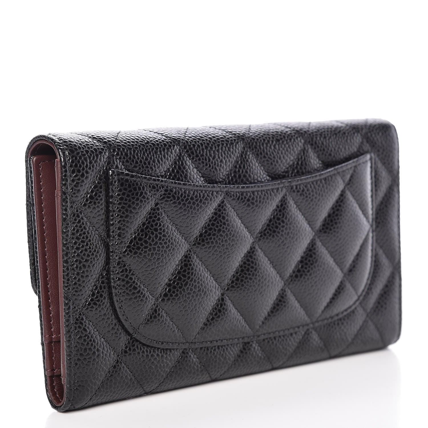 Chanel Caviar Quilted Long Flap Wallet Black 3 of 12