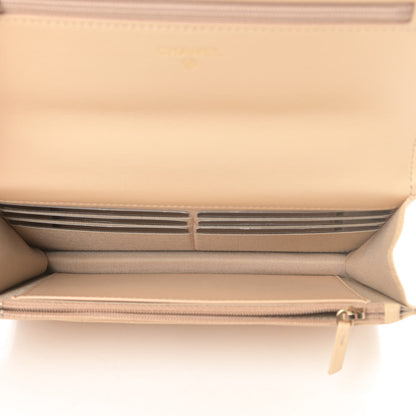 Chanel Lambskin Quilted Chanel 19 Wallet On Chain WOC Beige 5 of 13