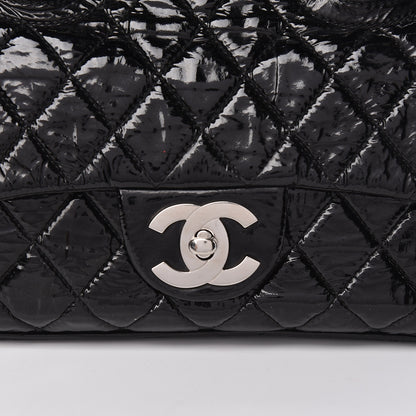 Chanel Patent Quilted Day Glo Flap Bag Black 8 of 17