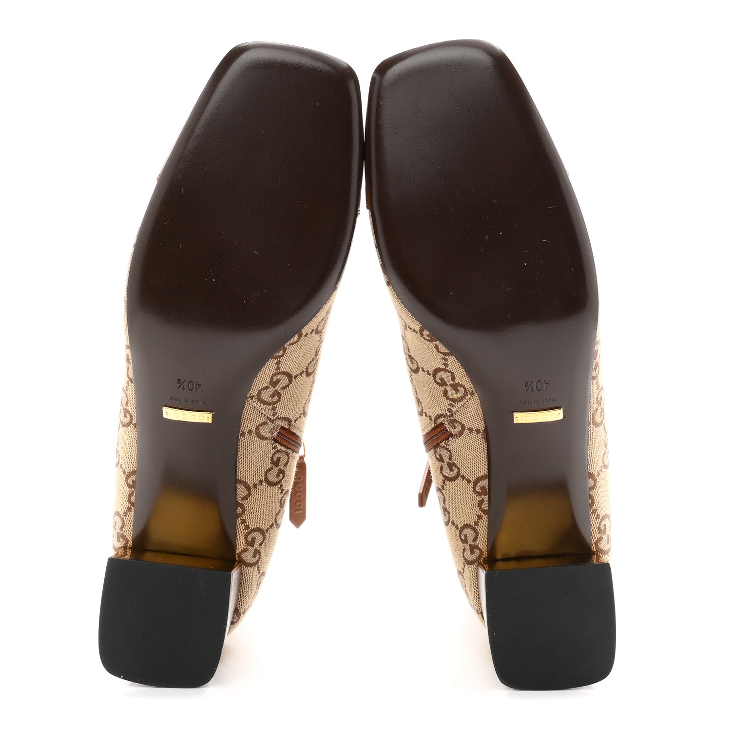 Gucci Monogram Cordovan Lux GG Ankle Boots 40.5 Beige Cuir 6 of 10