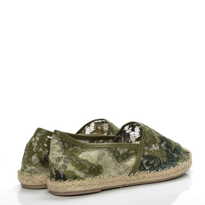 Valentino Garavani Lace Espadrilles 39 Green 4 of 8