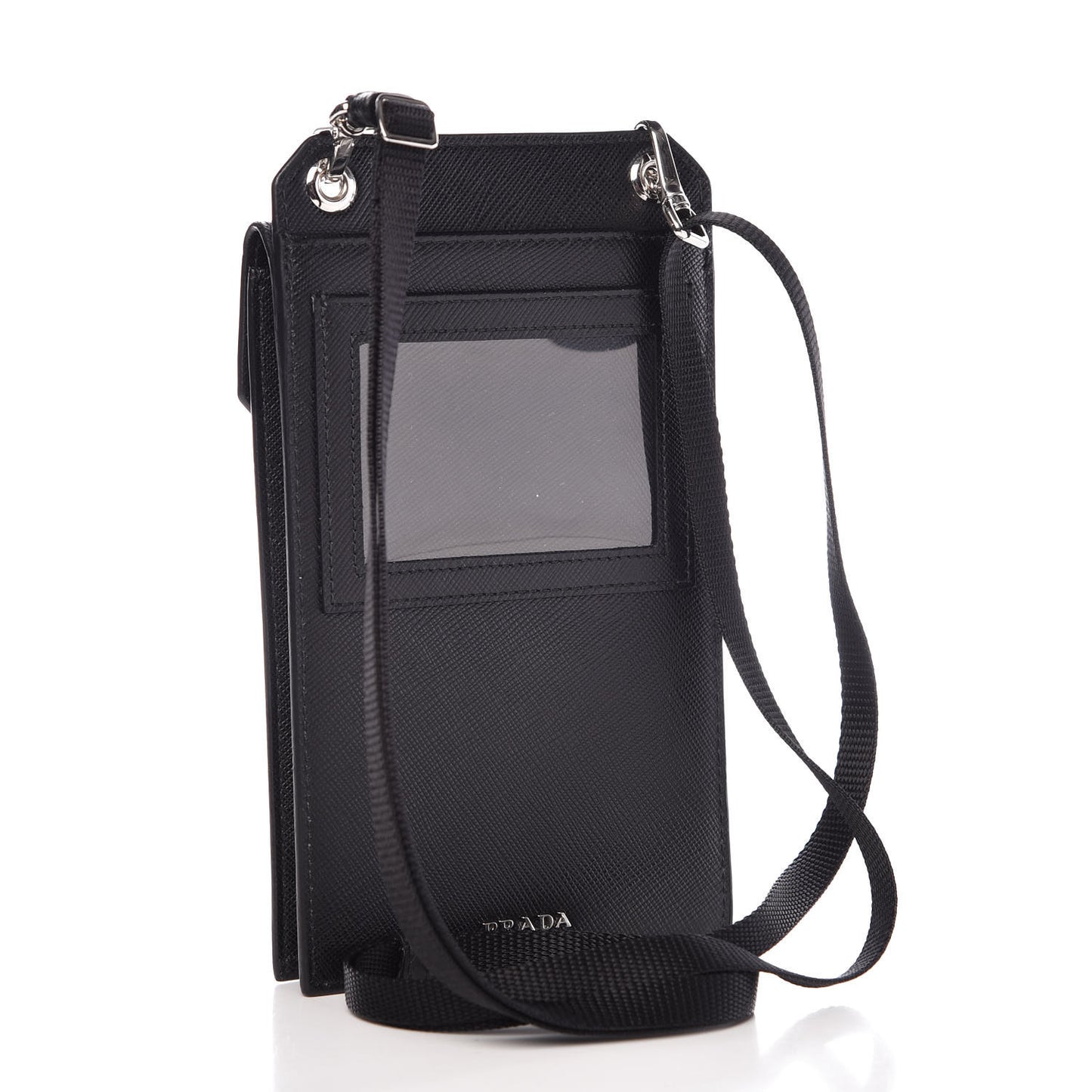 Saffiano Racing Logo Patch Mini Bag Black