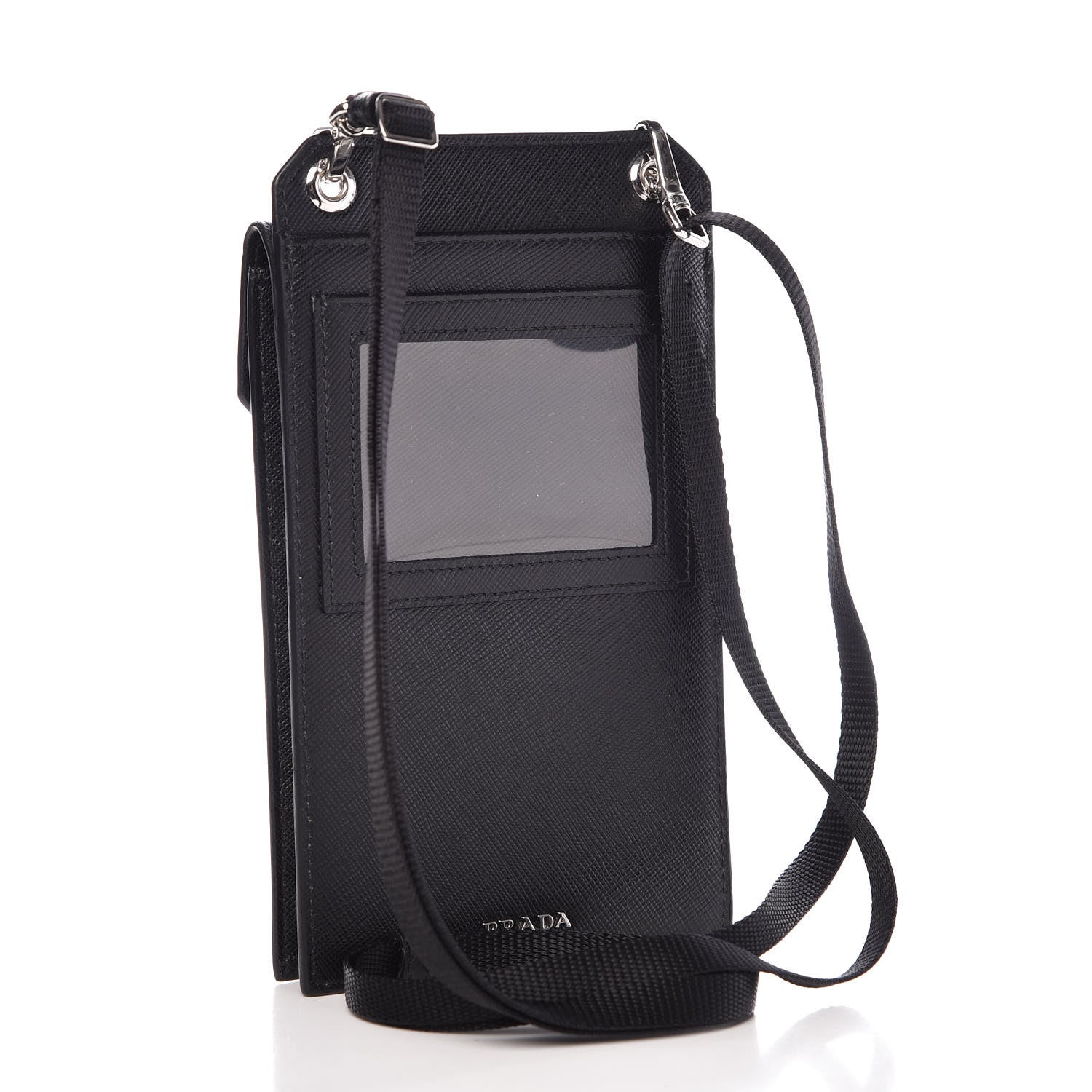 Prada Saffiano Racing Logo Patch Mini Bag Black 3 of 8