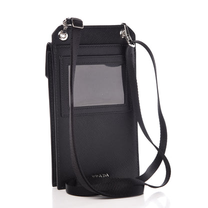Prada Saffiano Racing Logo Patch Mini Bag Black 3 of 8