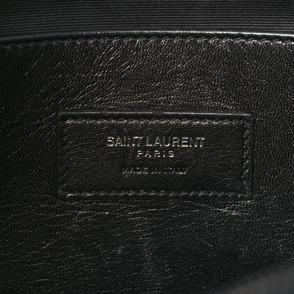 Saint Laurent Sheepskin Medium West Hollywood Monogram Fold-Over Bag Black 6 of 9