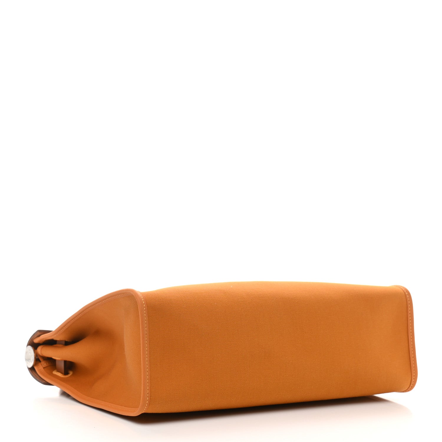Hermes Toile Officer Vache Hunter Herbag Zip 31 PM Jaune Ambre Natural 5 of 11