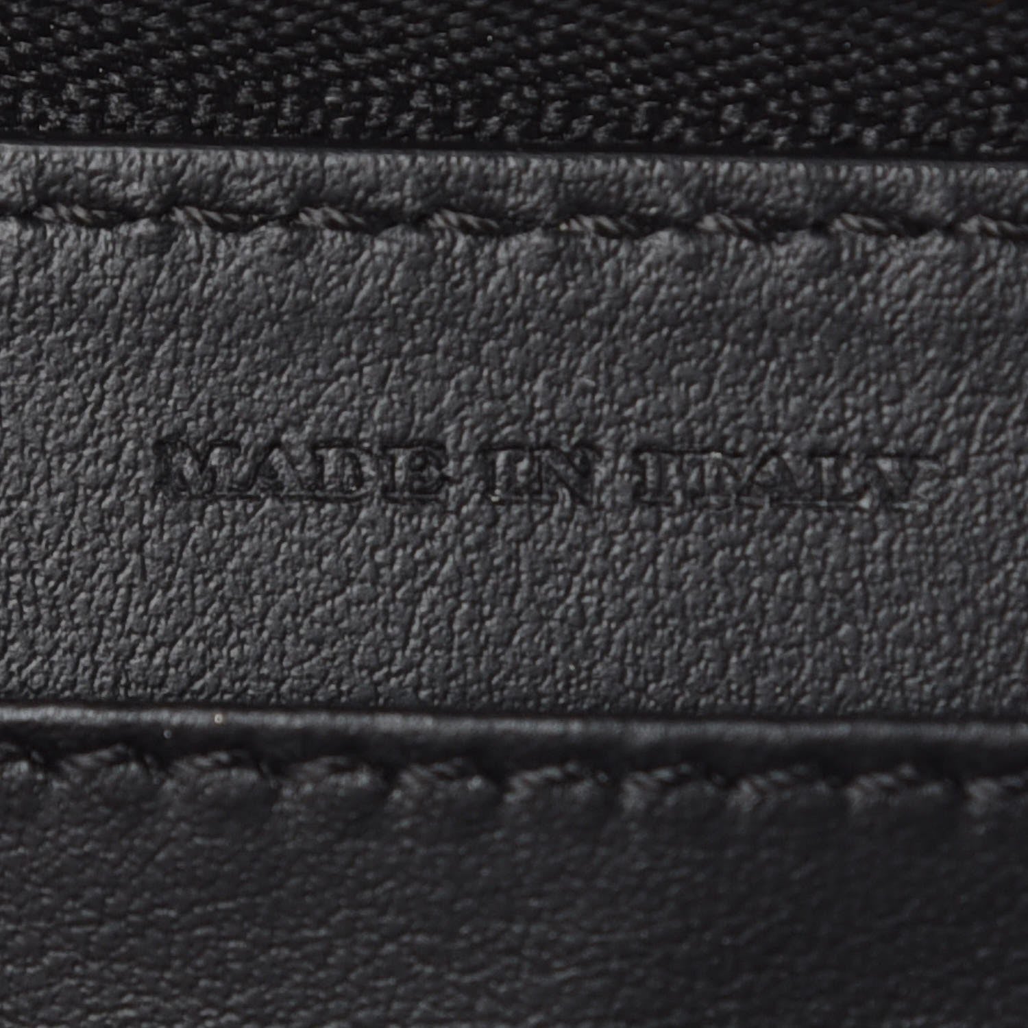 Burberry Grained Calfskin Graffiti Print Zip Around Wallet Black 7 of 8
