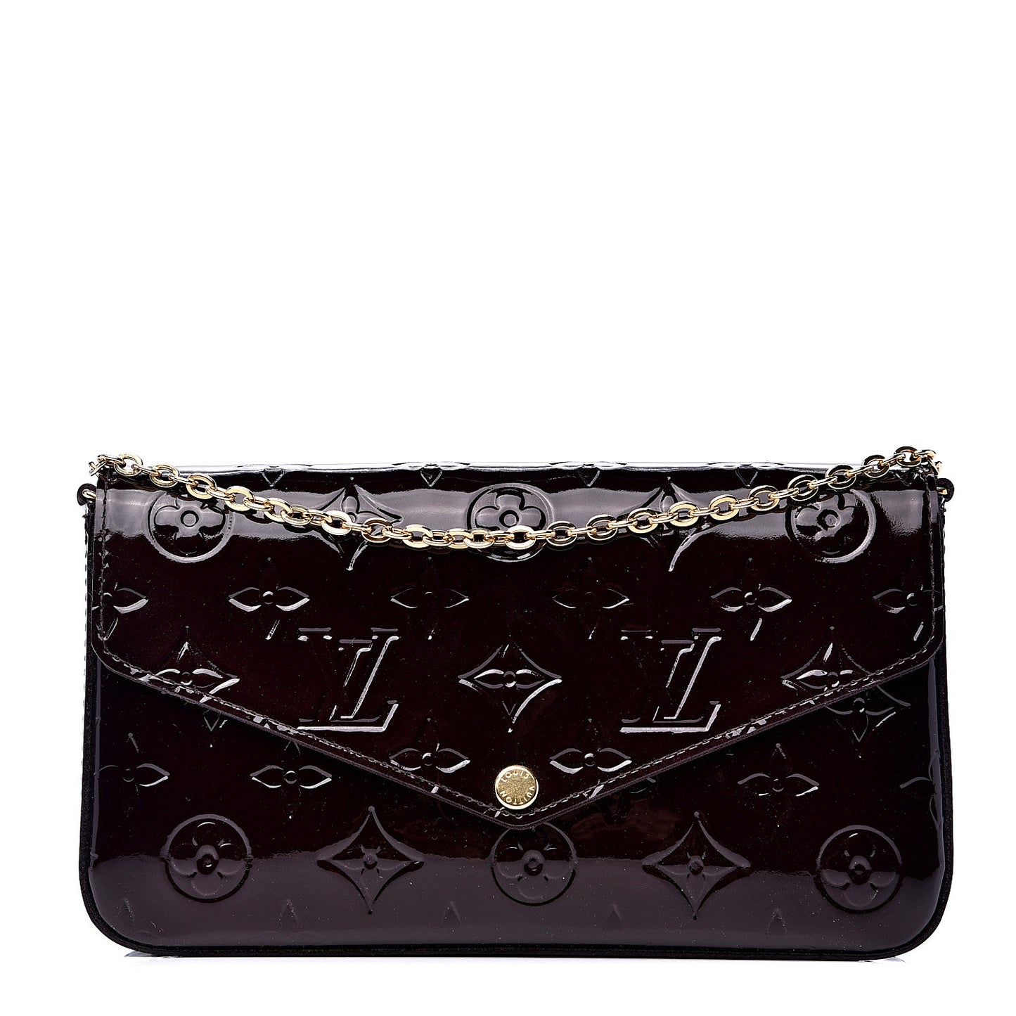 Vernis Pochette Felicie Chain Wallet Amarante