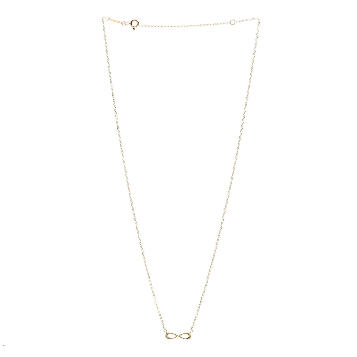 18K Yellow Gold Infinity Pendant Necklace