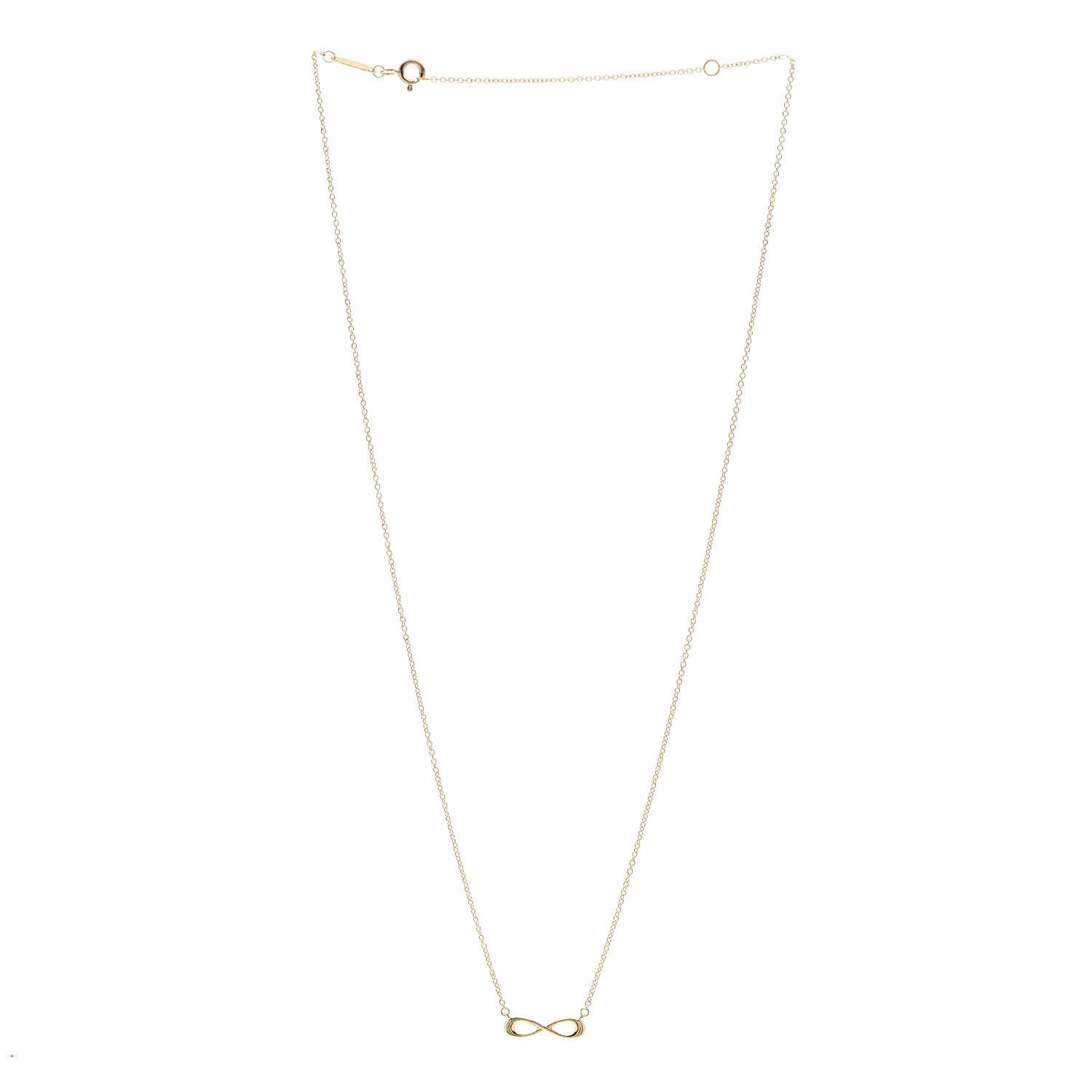 Tiffany 18K Yellow Gold Infinity Pendant Necklace 3 of 5