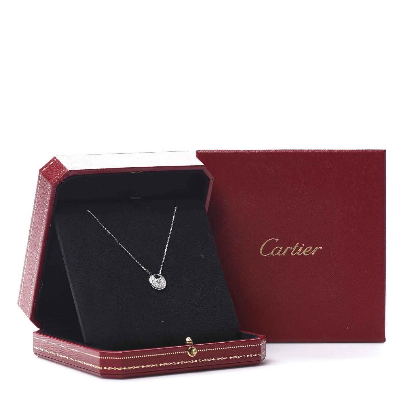 18K White Gold Diamond XS Amulette de Pendant Necklace