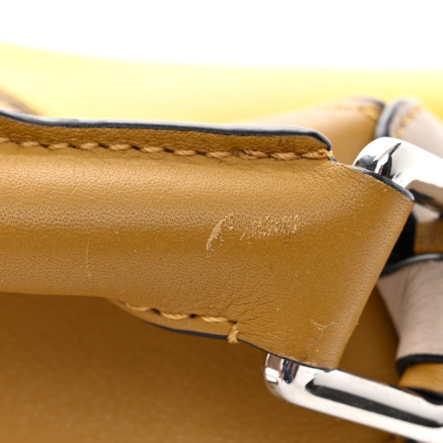 Calfskin Small Puzzle Bag Ocre Yellow