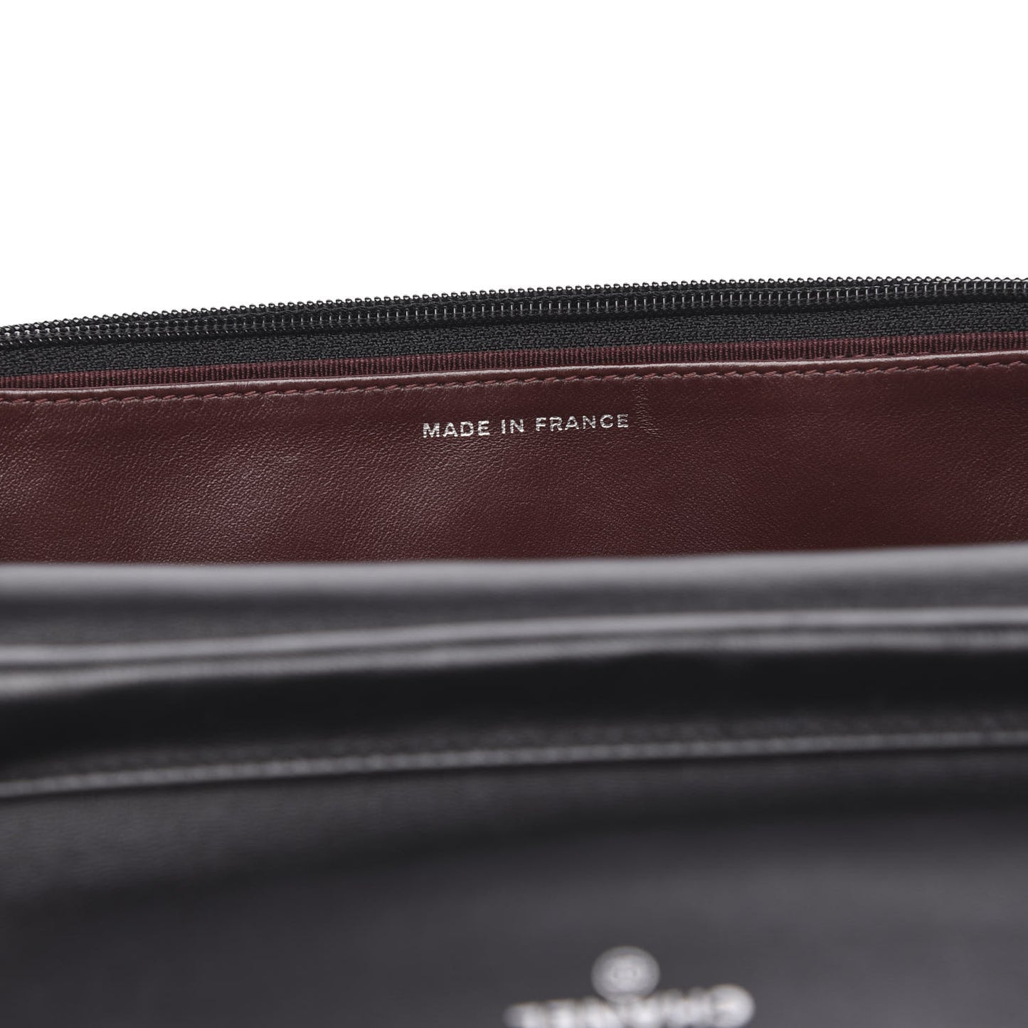 Lambskin Quilted Wallet On Chain WOC Black