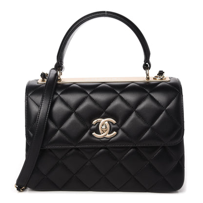 Chanel Lambskin Quilted Small Trendy CC Dual Handle Flap Bag Black 1 of 11